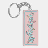 Persoonlijke Heartstopper Roze Sleutelhanger (Voorkant Links)