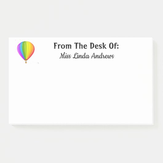 Persoonlijke Heet Luchtballon Post-it® Notes (Voorkant)
