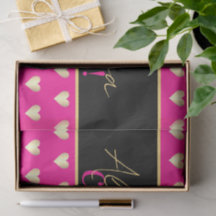 Persoonlijke Heet Roze Zwart Goud Hart Kerstmis