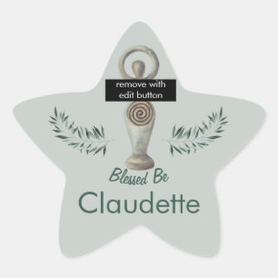 Persoonlijke Heidense Godin Ster Sticker