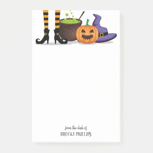 Persoonlijke Heksenketel Halloween Post-it® Notes (Voorkant)