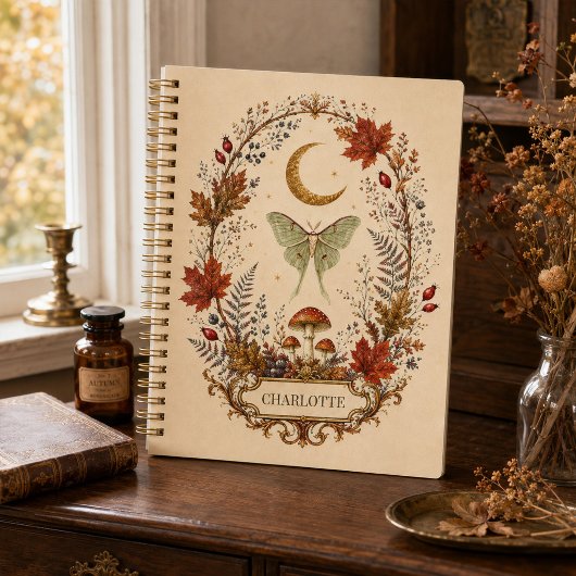 Persoonlijke Hekserige Herfst Luna Moth Planner