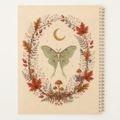 Persoonlijke Hekserige Herfst Luna Moth Planner (Achterkant)