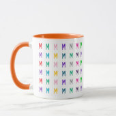 Persoonlijke helder en leuke kinderrijke monogram mok (Links)