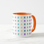 Persoonlijke helder en leuke kinderrijke monogram mok (Voorkant rechts)