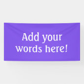 Persoonlijke Helder Paars Spandoek (Horizontaal)