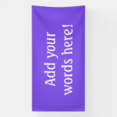 Persoonlijke Helder Paars Spandoek (Verticaal)