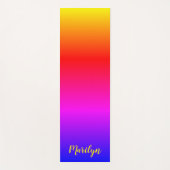 Persoonlijke heldere regenboog ombre yogamat (Voorkant)