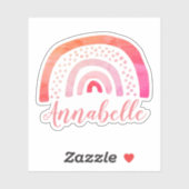 Persoonlijke heldere regenboognaam sticker (Vel)