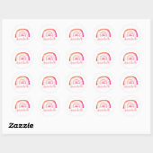 Persoonlijke heldere regenboognaamsticker ronde sticker (Vel)