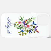 Persoonlijke helderziende vogels en bloemen Case-Mate iPhone case (Achterkant (horizontaal))