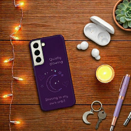 Persoonlijke Hemel Lijn Kunst Paarse Hoes voor Tel Samsung Galaxy Hoesje
