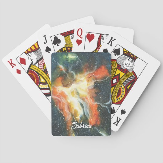 Persoonlijke Hemelstelsel Werveling Pokerkaarten (Achterkant)