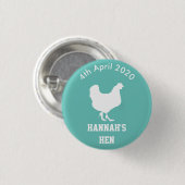 Persoonlijke hen Night Badge Ronde Button 3,2 Cm (Voorkant /achterkant)
