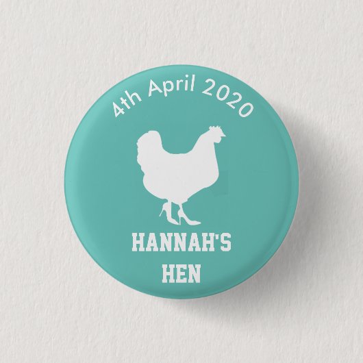 Persoonlijke hen Night Badge Ronde Button 3,2 Cm (Voorkant)