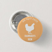 Persoonlijke hen Night Badge Ronde Button 3,2 Cm (Voorkant /achterkant)