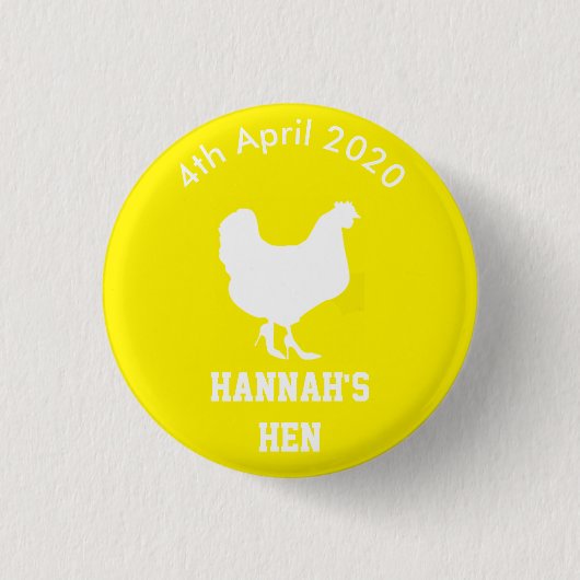 Persoonlijke hen Night Badge Ronde Button 3,2 Cm (Voorkant)