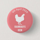 Persoonlijke hen Night Badge Ronde Button 3,2 Cm (Voorkant)