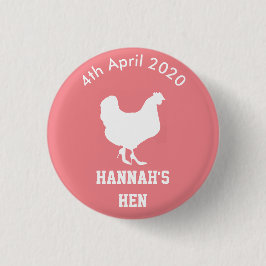 Persoonlijke hen Night Badge Ronde Button 3,2 Cm