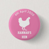 Persoonlijke hen Night Badge Ronde Button 3,2 Cm (Voorkant)