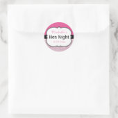 Persoonlijke Hen Night Ronde Sticker (Tas)