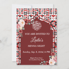 Persoonlijke Henna Avond Uitnodiging
