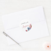 Persoonlijke Henna Feest Bloem Sticker (Envelop)