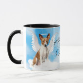 Persoonlijke Herdenking Basenji Engel Hond Hemel Mok (Links)