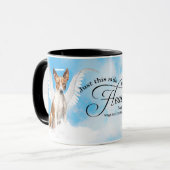 Persoonlijke Herdenking Basenji Engel Hond Hemel Mok (Voorkant links)