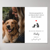 Persoonlijke herdenking foto huisdier met citaat poster (Voorkant)