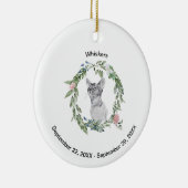 Persoonlijke herdenking kat hond foto  keramisch ornament (Rechts)