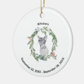 Persoonlijke herdenking kat hond foto  keramisch ornament (Links)