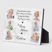 Persoonlijke herdenking met 6 foto's Ter liefdevol Fotoplaat (Zijkant)