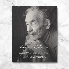 Persoonlijke herdenking op foto's Fleece Bla