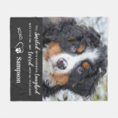 Persoonlijke herdenking van voetgangers Dog Foto Fleece Deken (Voorkant (Horizontaal))