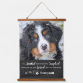 Persoonlijke herdenking van voetgangers Dog Foto Hangend Wandkleed (Voorkant)