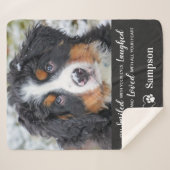 Persoonlijke herdenking van voetgangers Dog Foto Sherpa Deken (Voorkant (horizontaal))