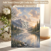 Persoonlijke Herdenkings QR Code Kaart | Quiet Wat