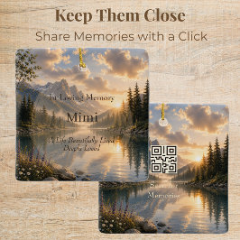 Persoonlijke Herdenkings-QR-code Ornamente Keramisch Ornament