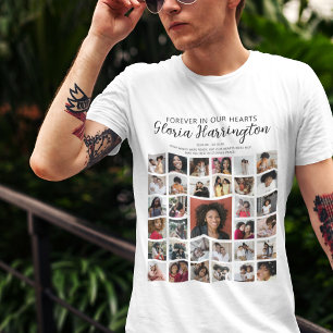 Persoonlijke herdenkings T-shirt met 33 foto's