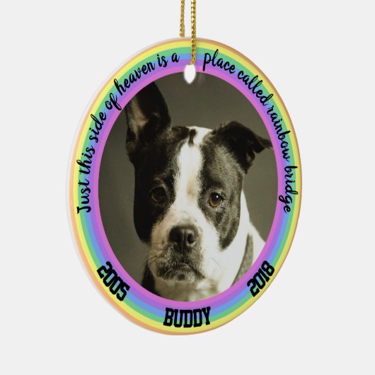 Persoonlijke herdenkingsbrug voor de regenboog van keramisch ornament (Rechts)