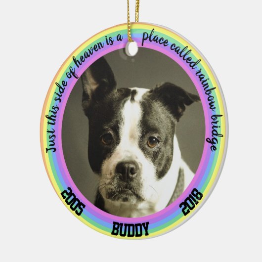 Persoonlijke herdenkingsbrug voor de regenboog van keramisch ornament (Links)