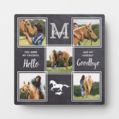 Persoonlijke herdenkingscollage met foto voor paar fotoplaat (Voorkant)