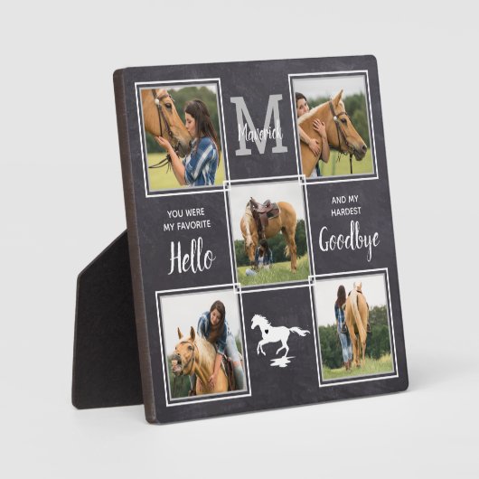 Persoonlijke herdenkingscollage met foto voor paar fotoplaat (Voorkant)