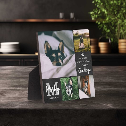 Persoonlijke herdenkingscollage voor huisdieren me fotoplaat