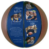 Persoonlijke Herdenkingsfoto Basketbal Geschenk (Verticaal)