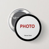 Persoonlijke herdenkingsfoto ronde button 5,7 cm (Voorkant /achterkant)