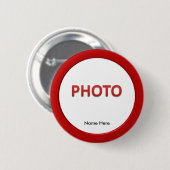 Persoonlijke herdenkingsfoto ronde button 5,7 cm (Voorkant /achterkant)