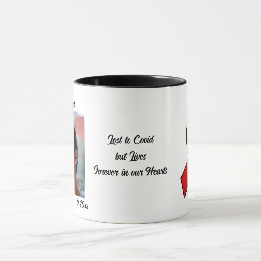 Persoonlijke herdenkingsfoto van Covid Mok (Midden)