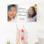 Persoonlijke herdenkingsfoto voor altijd in ons ha spandoek (Insitu)